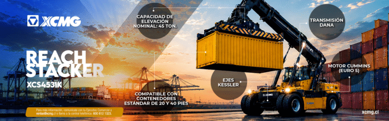 Banner maquinaria reach stacker XCS4531K
